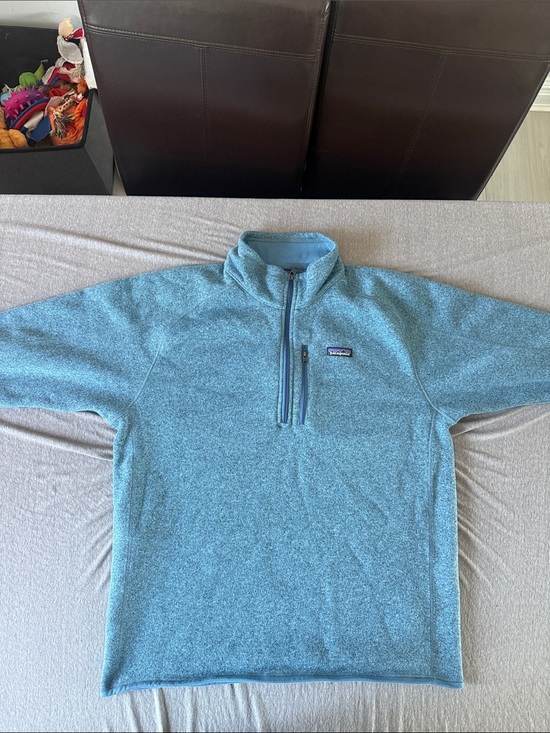 Patagonia Other - Patagonia Blue Heather Logo Knit Pullover